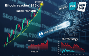 آیا اگه قیمت BTC USD به ۷۵ هزار دلار برسه، MicroStrategy از شاخص‌های بورس حذف می‌شه؟